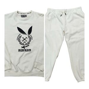 Dixxon Flannel Sweatsuit Set Mens Size 2XL Sweatshirt Sweatpants White